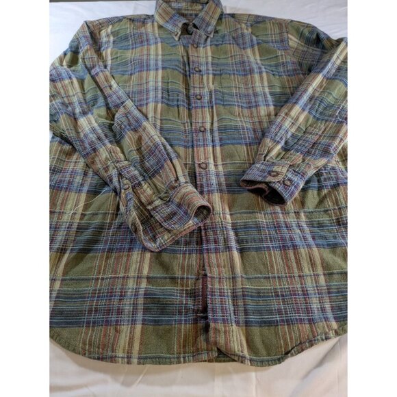 The Territory Ahead Flannel Men's Size Large Plaid Textured Long Sleeve‎ Shirt - Picture 1 of 6